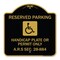 Signmission Reserved Parking Handicap Plate or Permit Only A.R.S Sec. 28-884 Handicapped Symbol, BG-1818-23068 A-DES-BG-1818-23068 - alternate 1